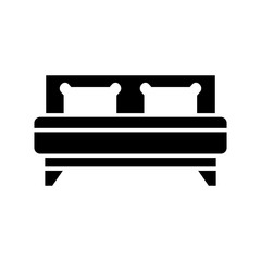 Bed Icon Vector Simple Deign