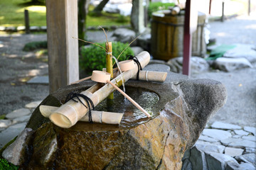 Omairi cleansing ceremony in Japan