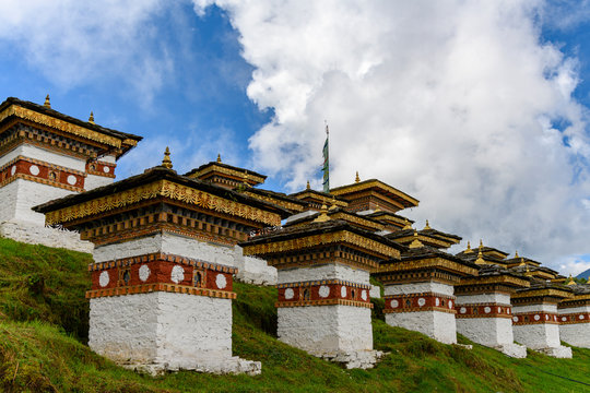 108 Druk Wangyal Chortens along Dochula Pass, Bhutan