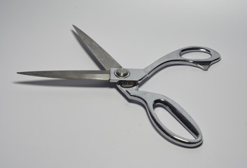 Metal scissors for tailoring on the table