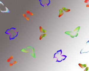 abstract background with butterflies