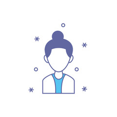 teacher woman fill style icon