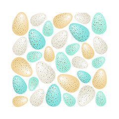 Cute luxury Easter background with dotted eggs
