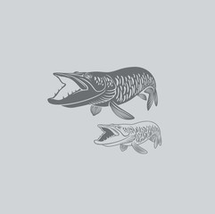 pike fishing logo