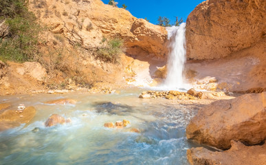 Waterfall, Mossy Cave, Bryce Canyon National Park, Utah, USA