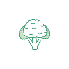 vegetable cauliflower fill style icon
