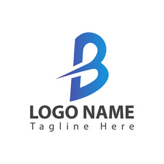 B letter symbol icon design template