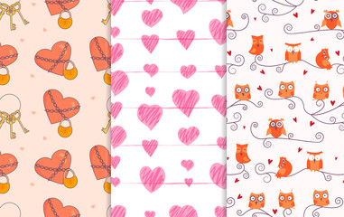 Seamless pattern with Hear