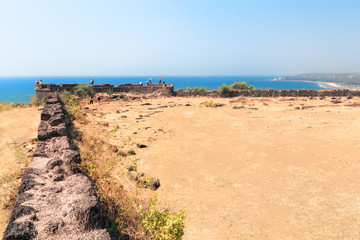 Fototapeta na wymiar Ruins of Fort Chapora in Goa