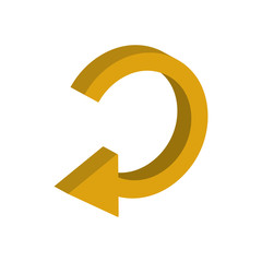circle arrow 3d style icon