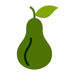 Avocado Icon Color Vector Simple Design