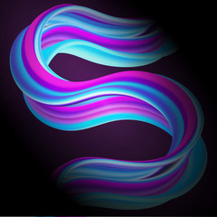 3D Flow Dynamic Curved Wave.