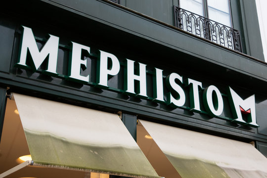 Mephisto sign logo shoes store  shop windows boutique