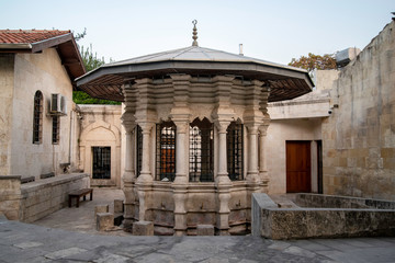 Fototapeta na wymiar the fountain of Habibi Neccar mosque which is used for ritual washing, antakya, turkey