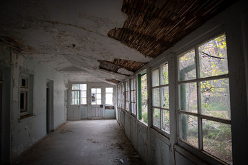 Interior of a dirty abandoned  room