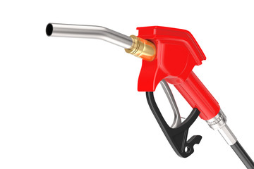 Gasoline Pistol Pump Fuel Nozzle, Gas Station Dispenser. 3d Rendering