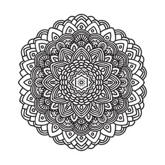 Mandala colorful pattern. Abstract background design. Vector illustration.