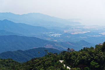 Fototapeta na wymiar Looking in the valley from Ba Na Hill Da Nang, Vietnam