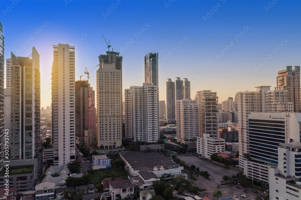 Wall mural cityscape in bangkok