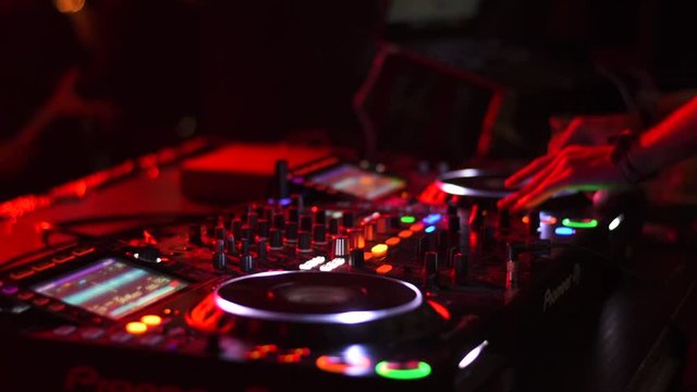 DJ set equipment night club