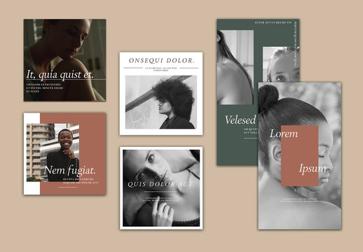 Elegant Social Media Layout Set