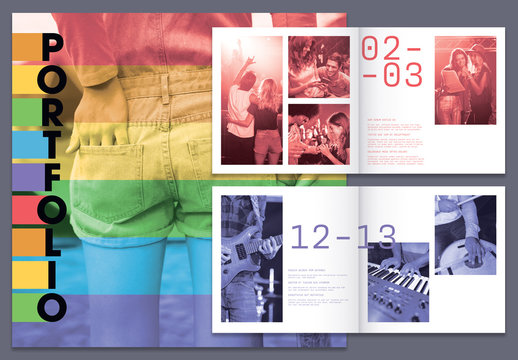 Rainbow Portfolio Layout
