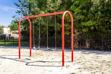 Neighborhood playground for children to play on
