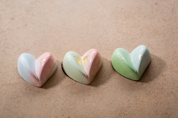 Sweet chocolate candy, love concept
