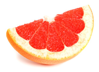 healthy food. sliced grapefruit isolated on white background