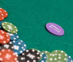 poker chips on the table