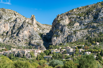 The village Moustiers St. Marie, Provence, France