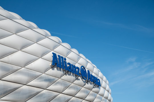 Exterior  View Of Allianz Arena In Munich