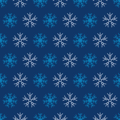 Seamless background with snowflakes
