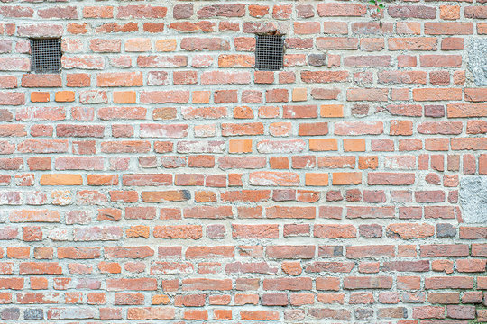 old brick wall texture in Italy, wallpaper, antico muro di mattoni in Italia