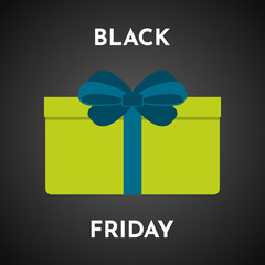 Black friday sale background with gift box