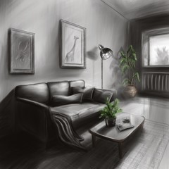 The interior of a cozy bedroom. Romance, beautiful view from the window, excellent bed linen. The enjoyment of solitude. Very want sleep not one and not one, and in General, do not want to sleep - sex