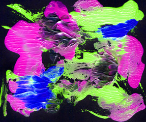Abstract art background. Bright multi-colored texture. Modern Art. Stains of oil paint. Brush strokes of paint.