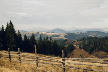 Amazing mountain lanscape in the wild Carpathians