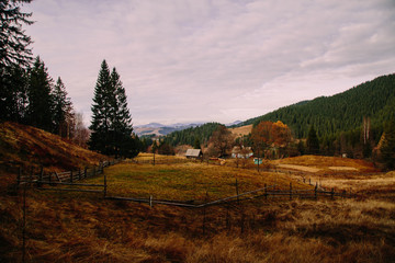 Obraz premium Amazing mountain lanscape in the wild Carpathians