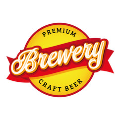 Premium Brewery sign vintage label