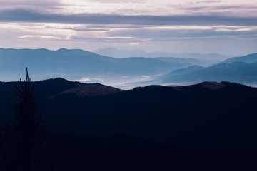 Amazing mountain lanscape in the wild Carpathians