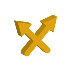 arrows intersection 3d style icon