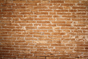 Old brick wall; Red brick wall background