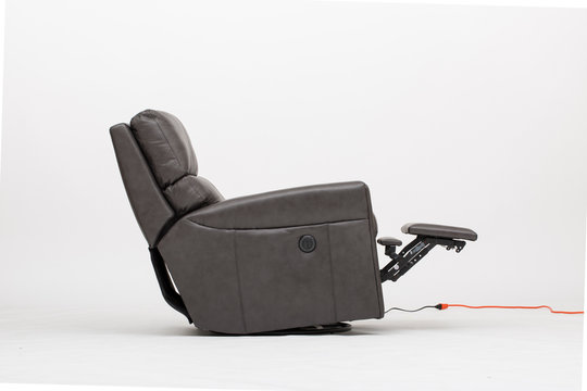 Power Leather Recliner Chair with white background