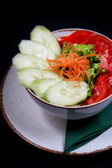 Full bowl of variety of salads
