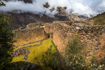 The ruins of the Pumamarka (Puma Marka) village in Peru