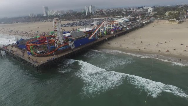 Santa Monica Pier Fair and Rollercoasters