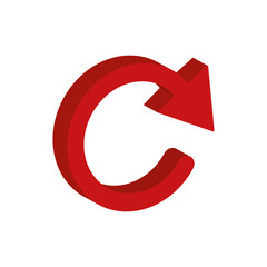 circle arrow 3d style icon