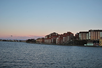 Apartments along the Karlskrona coast, Sweden. 