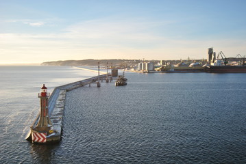 Gdynia port cruiser travel. Poland 